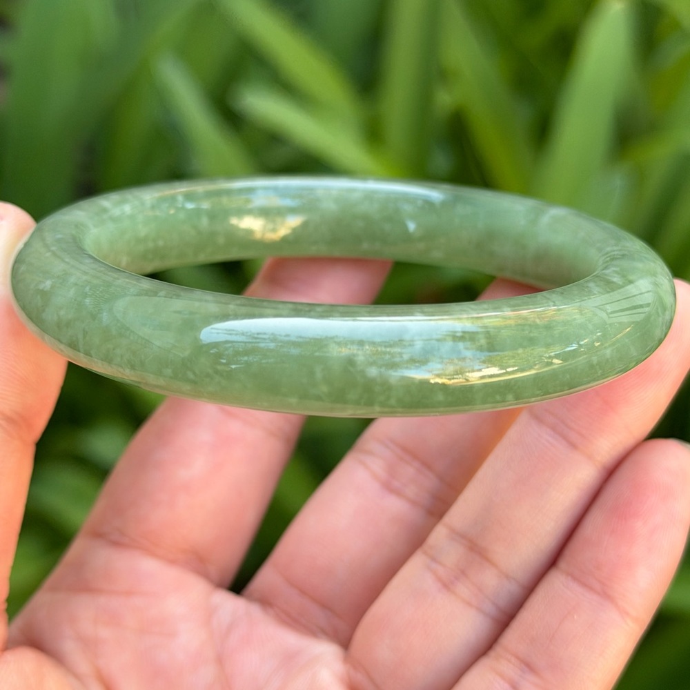 62mm inner diameter green xiuyu jade bangle 0771 - Picture 2 of 12
